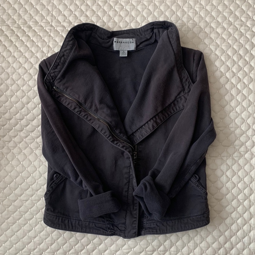 Marrakech Gray Moto Jacket (Petite S)